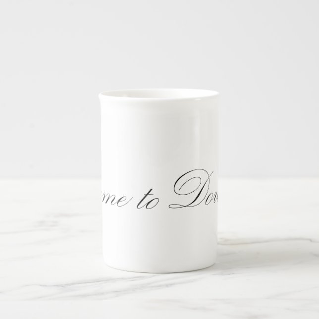 Take me to Downton Bone China Mug (Front)