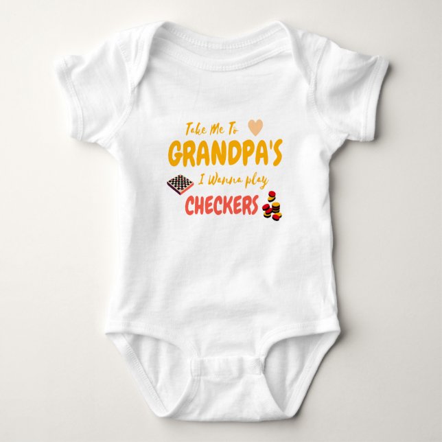 Take Me To Grandpa's Baby Bodysuit (Front)