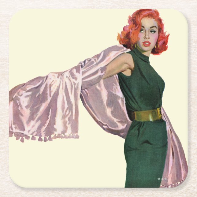 Take Me to Hollywood Square Paper Coaster (Front)