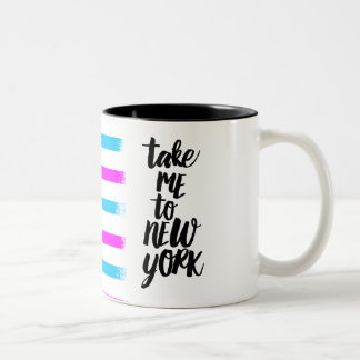 Take me to new york Black 11 oz Two-Tone Mug