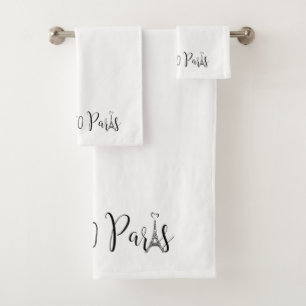 "Take Me To Paris" Bath Towel Set
