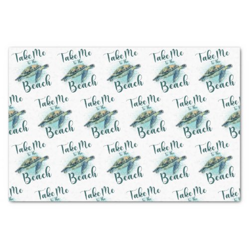 Take me to the Beach Sea Turtle Tissue Paper