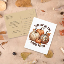Take me to the Disco Patch watercolor pumpkins