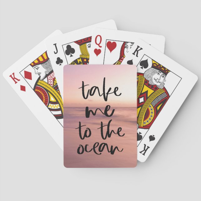 Take Me To The Ocean – Ocean Photography Poker Cards (Back)
