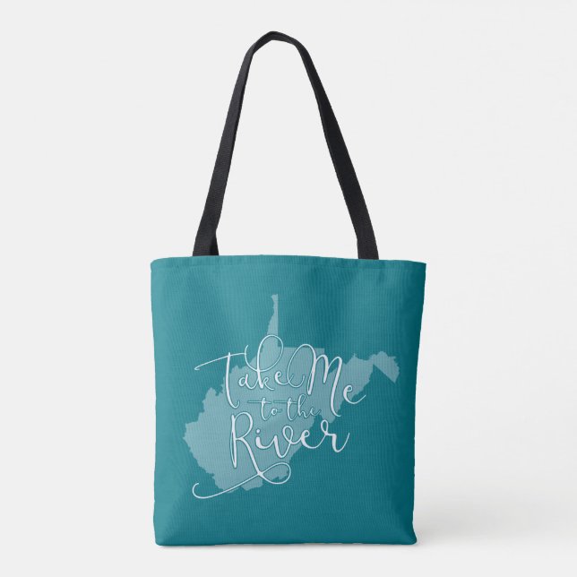 Take Me to the River Colorful Tote (Back)