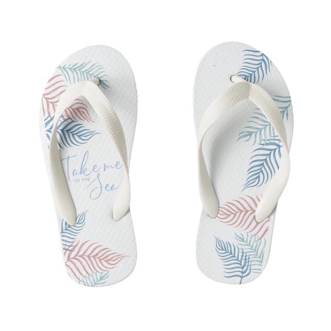 Take me to the sea kid's flip flops (Footbed)