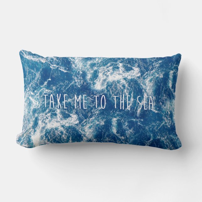 Take me to the sea lumbar pillow (Front)