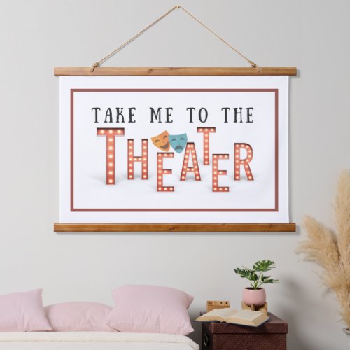 Take Me to The Theater Marquee Lights  Hanging Tapestry