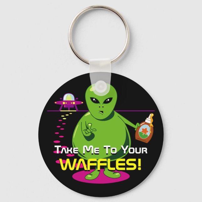 Take Me To Your Waffles! Keychain (Front)