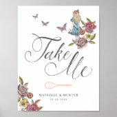 Take Me | Vintage Alice In Wonderland Tea Party Poster (Front)