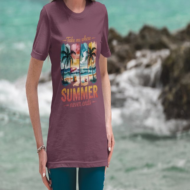 Take Me Where Summer Never Ends Tri-Blend Shirt (Take Me Where Summer Never Ends Tri-Blend Shirt)
