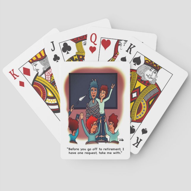 Take Me With Retirement Poker Cards (Back)