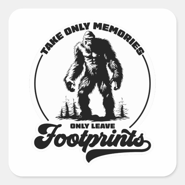 Take Memories Leave Footprints Hiking Sticker (Front)