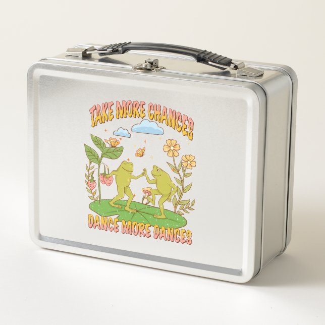 Take More Chances, Dance More Dances Metal Lunch Box (Front)