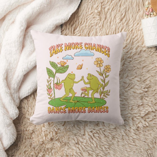 Take More Chances, Dance More Dances Throw Pillow (Blanket)