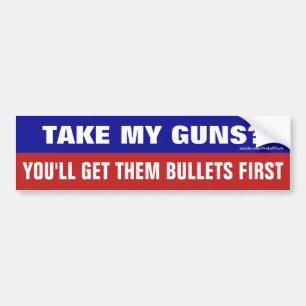 Take My Guns? You'll Get Them Bullets First Bumper Sticker