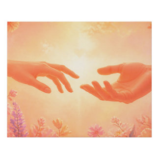 Take My Hand and Walk With Me Faux Canvas Print