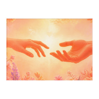 Take My Hand + Flowers White Reusable Wedding Acrylic Print