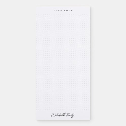 Take Note Dotted Magnetic Notepad   Your Name 
