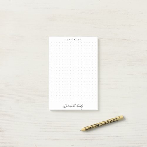 Take Note Dotted  Your Name Minimalist 