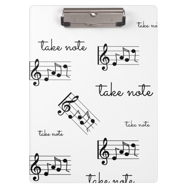 "Take Note" Musical Note Clipboard (Front)
