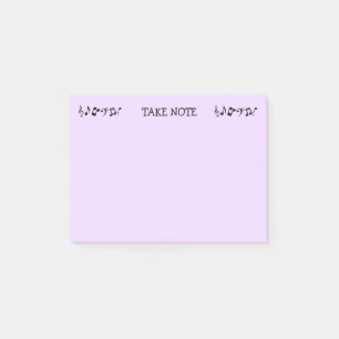 Take Note Purple Music Post-it Notes