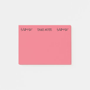Take Note Red Music Notes
