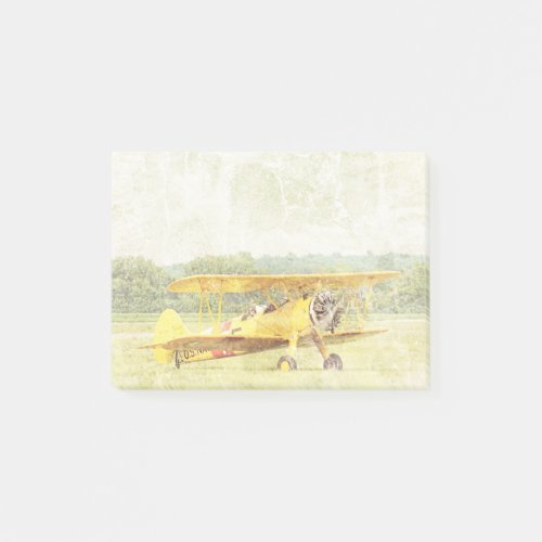 Take Off Antique Airplane Yellow Post_it Notes