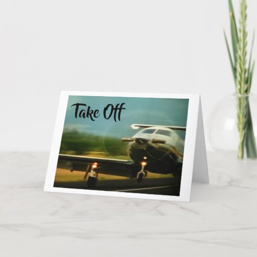 TAKE OFF_ENJOY YOUR NEW ADVENTURE CARD