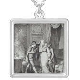 Feast given by Madame du Barry for Louis XV Silver Plated Necklace