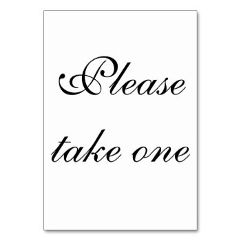 Take One Thank You Table Card by 4aapjes at Zazzle