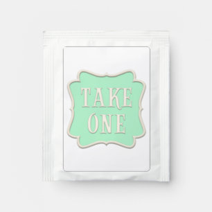 "Take One" Wonderland Tea Party Pastel Green Tea Bag Drink Mix