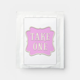 "Take One" Wonderland Tea Party Pastel Pink Tea Tea Bag Drink Mix