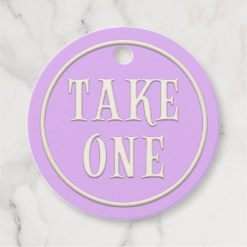 Take One Wonderland Tea Party Pastel Purple Favor Tags
