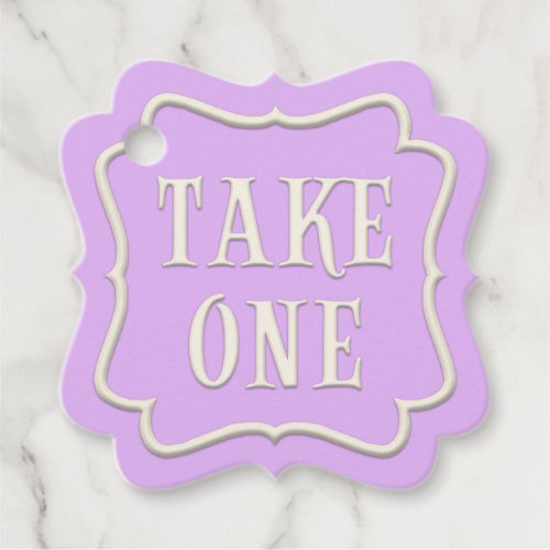 Take One Wonderland Tea Party Pastel Purple  Favor Tags