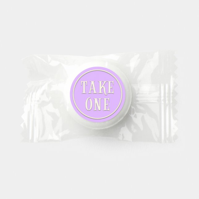 "Take One" Wonderland Tea Party Pastel Purple Life Saver® Mints (Front)