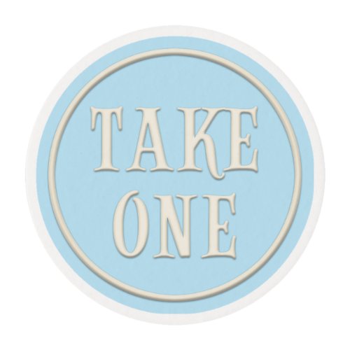 Take One Wonderland Tea Party Pretty Pastel Blue Edible Frosting Rounds