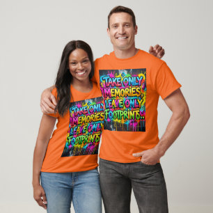 Take Only Memories Leave Only Footprints Graffiti T-Shirt