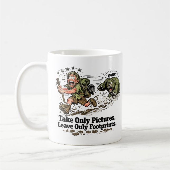 Take only pictures funny mug (Left)