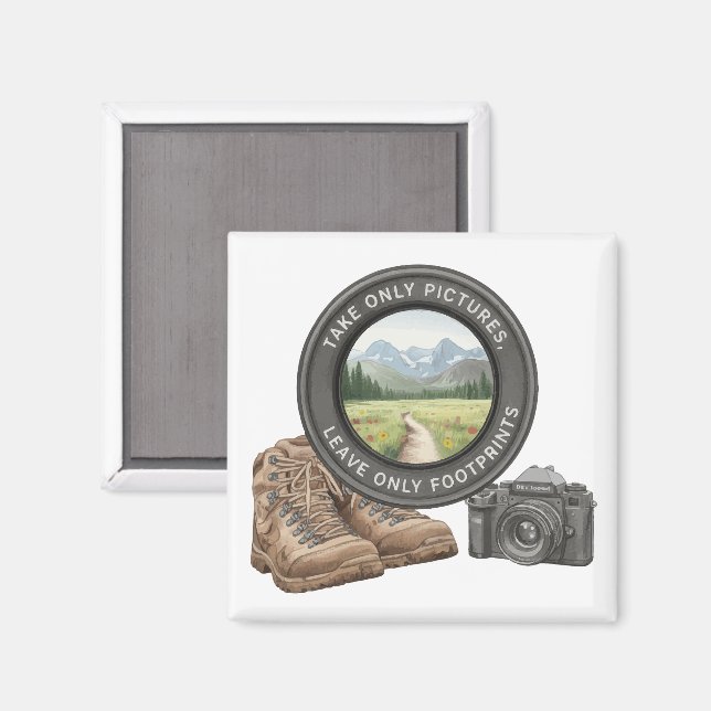 Take Only Pictures Leave Only Footprints Magnet (Front/Back)