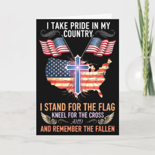 Take pride in country stand for the flag kneelTake Card