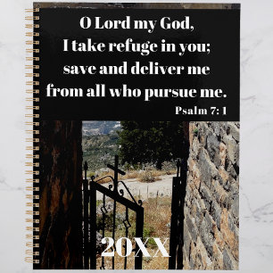 Take Refuge In God Psalm 7:1 Bible Verse Planner