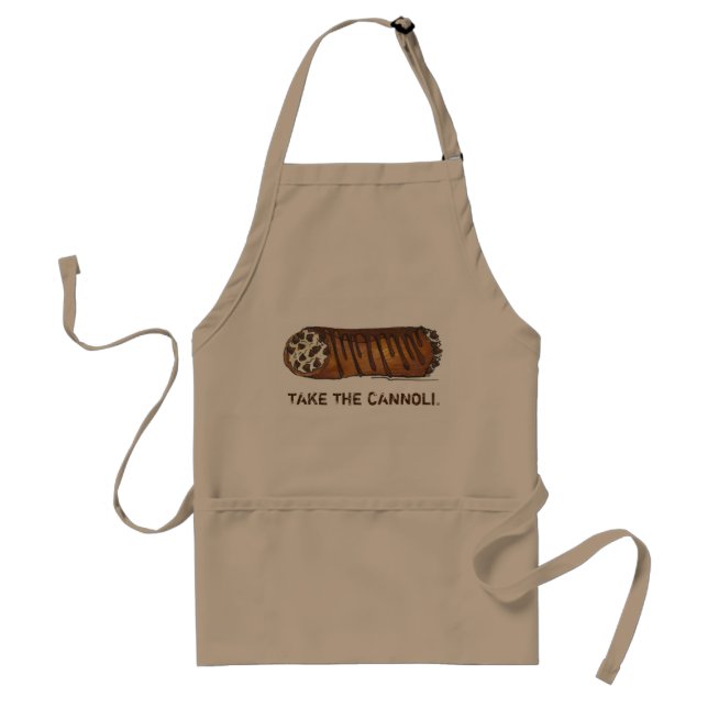 Take the Cannoli Chocolate Chip Italian Cannolis Adult Apron (Front)