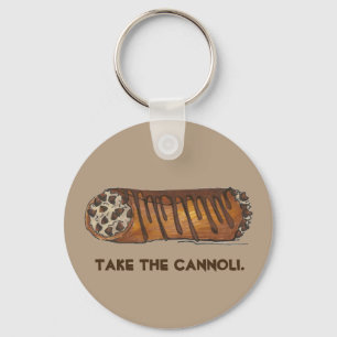 Take the Cannoli Italian Chocolate Chip Pastry Keychain