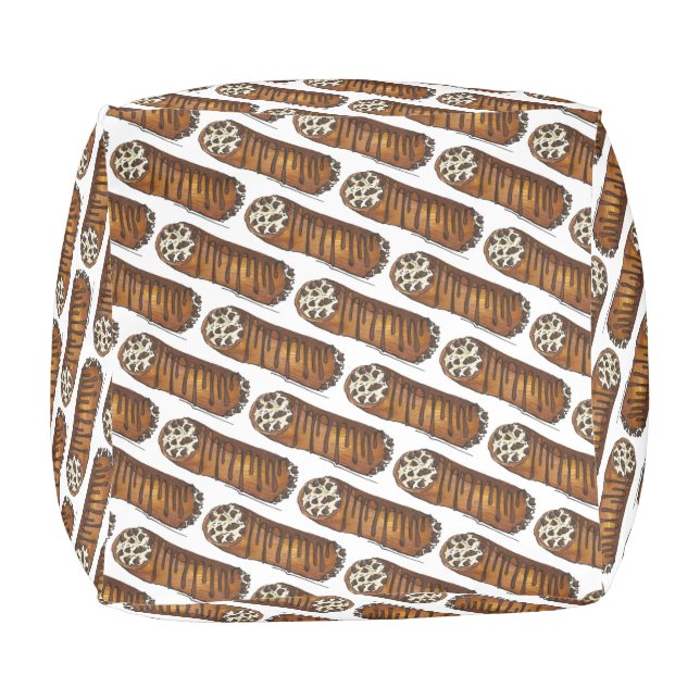 Take The Cannoli Italian Chocolate Chip Pastry Pouf (Bottom)