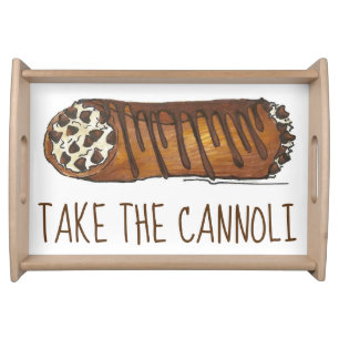 Take The Cannoli Italian Chocolate Chip Pastry Serving Tray