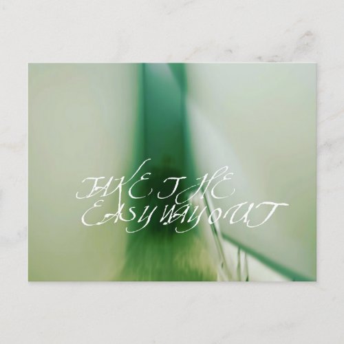 Take the easy way out postcard