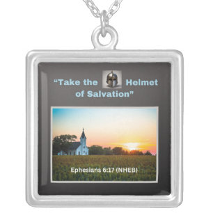 Take the Helmet of Salvation - Large 18" Necklace
