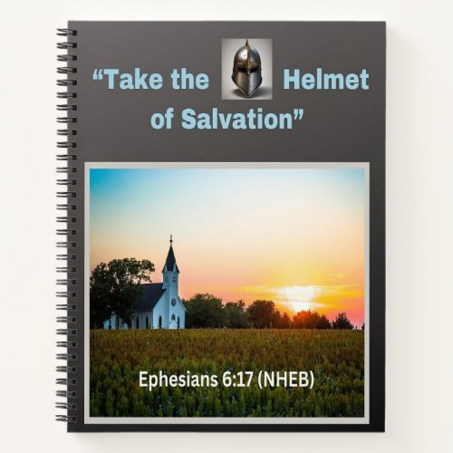 Take the Helmet of Salvation _ Spiral Notebook