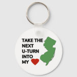 Take the next U-turn into my heart Keychain